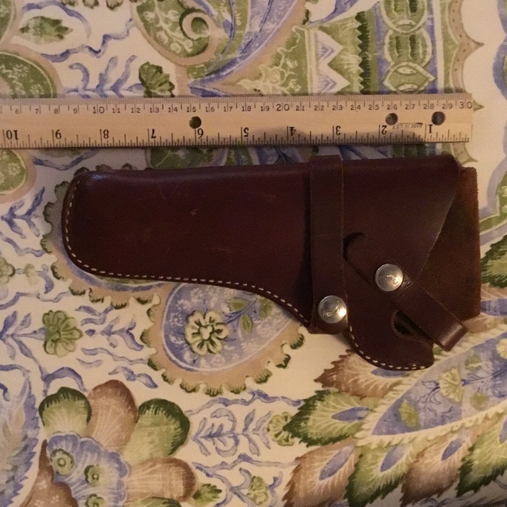 Hunter Dark Brown Leather Belt Holster with Snap Closure
